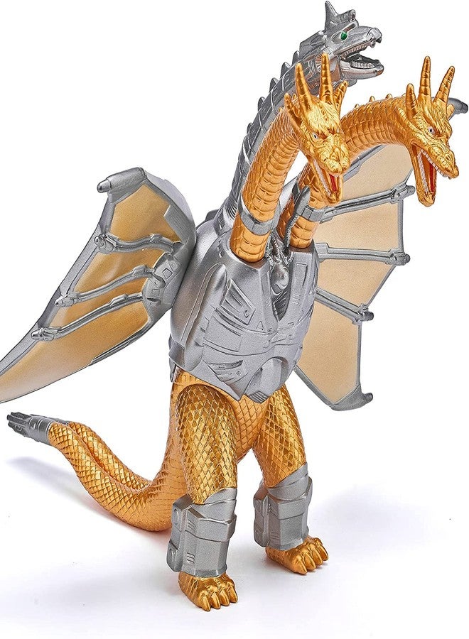 De-Lite Monsters Classic King Ghidorah Mechanical 3 Head Dragon Vinyl Big Action Figure Collectible Model - 6 inch - Limited Edition - Image 1